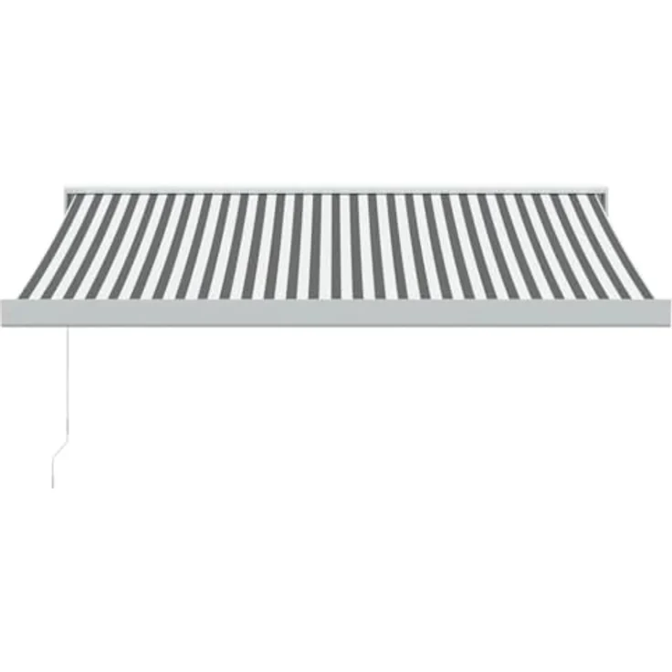 vidaXL Markise Einziehbar Anthrazit & Weiß 3,5x2,5 m Stoff & Aluminium, UV-beständig, Wandmontage, stilvolles Design – Bild 3
