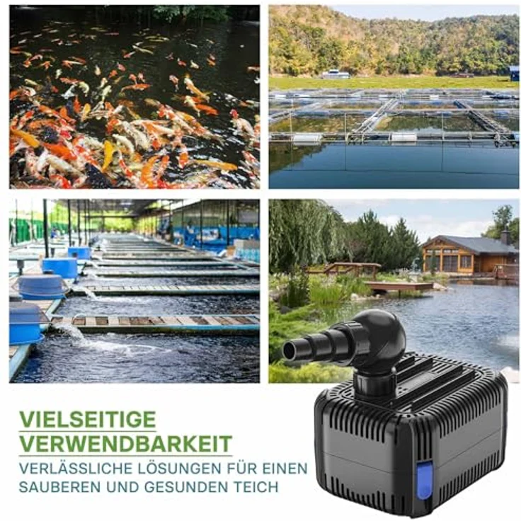 SunSun CDF-3800 Teichpumpe 24V DC, 3600 l/h, 20 W, mit Blockier- und Trockenlaufschutz, Gartenteichpumpe, Gleichstrompumpe – Bild 6