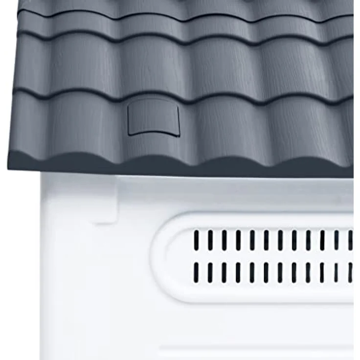 vidaXL Hundehütte Grau 57x68x66 cm Polypropylen – Bild 5