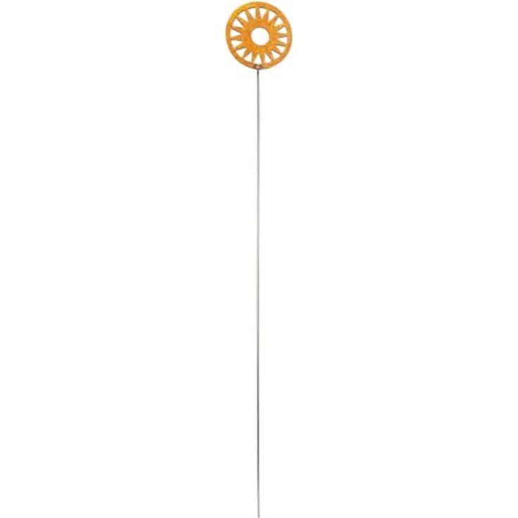 ZGM Rost Deko Rankstab Sonnenrad, hochwertige Rankhilfe aus Edelrost, 100 cm Höhe, 15 cm Durchmesser