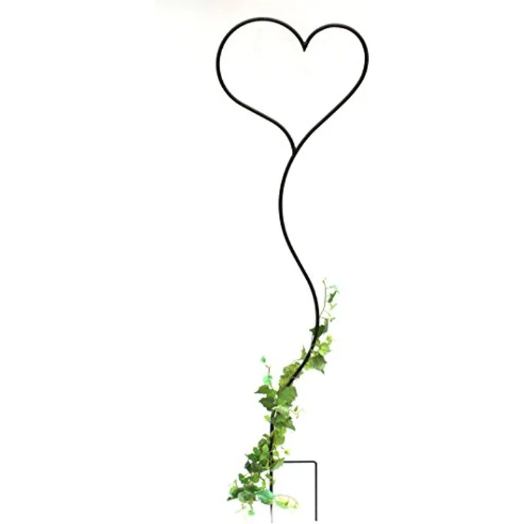 DanDiBo Rankhilfe Herz Kletterhilfe aus Metall 147 cm Bodenstecker Stecker Rankgitter