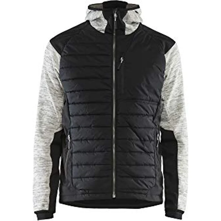 BLÅKLÄDER 593021179099XXL Hybrid Jacke, Grau Melange/Grau, warme Polsterung und Softshellstoffe, Größe XXL – Bild 1