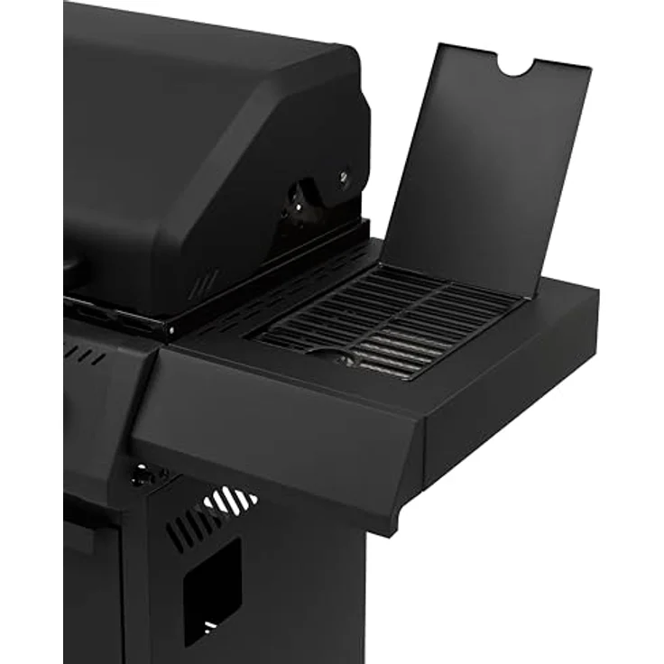 tepro 4+1 Brenner Gasgrill Riverbank, 4 Brenner mit Infrarot Keramik Seitenbrenner, große Grillfläche 70 x 42 cm, doppeltwandiger Deckel mit Thermometer – Bild 3