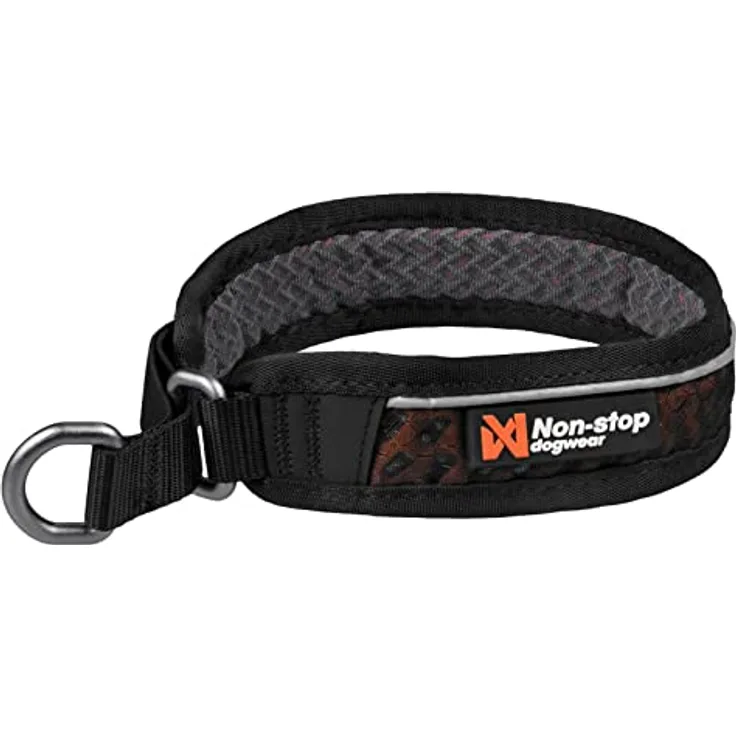 Non-stop dogwear Rock Collar 3.0 orange |157| Halsband mit Zugstopp- Das Bequeme, Größe:40