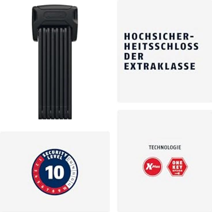 Abus Bordo 6000K-120 SH Faltschloss black – Bild 2