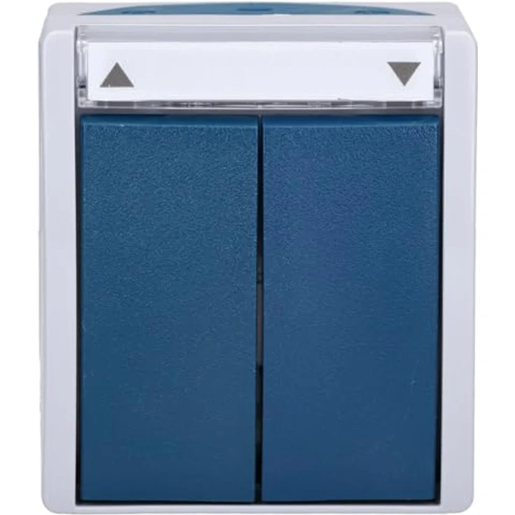 Busch-Jaeger 2621/4 W-53 Jalousietaster, 1-polig Thermoplast, grau ocean® (IP 44), mit Umkehrsperre und Beschriftungsfeld – Bild 2