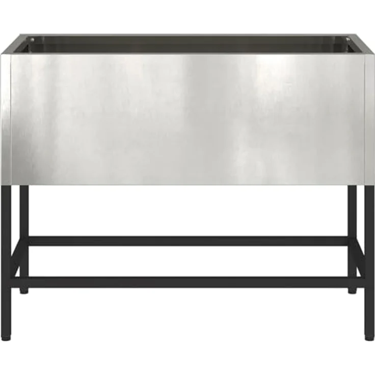 vidaXL Hochbeet Edelstahl, Rechteckiger Pflanzer 60x26x45 cm, Silber, Innen- und Außenbereich – Bild 4