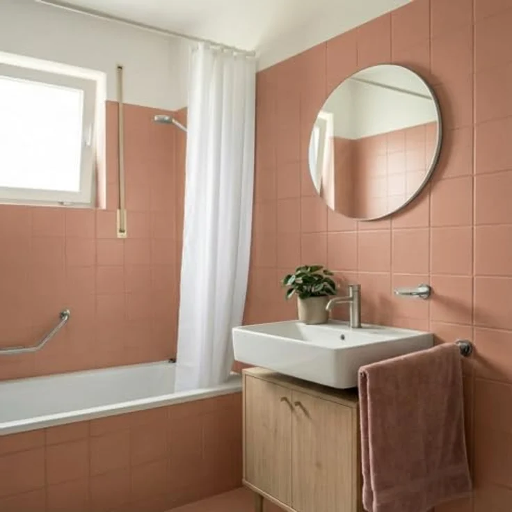miafarben Fliesenfarbe ohne Schleifen, Fliesenlack für Wand & Boden, hochdeckend und matt, wasserbasiert, lebhaftes Terrakotta, 5L – Bild 5