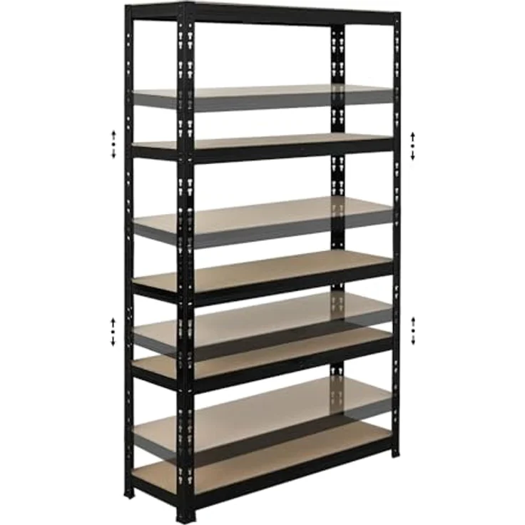 PROREGAL® Schwerlastregal Mega Deal 2x Schwerlastregal APOLLO 150x90x30 cm Schwarz, 175 kg Tragkraft, Steckmontage – Bild 5