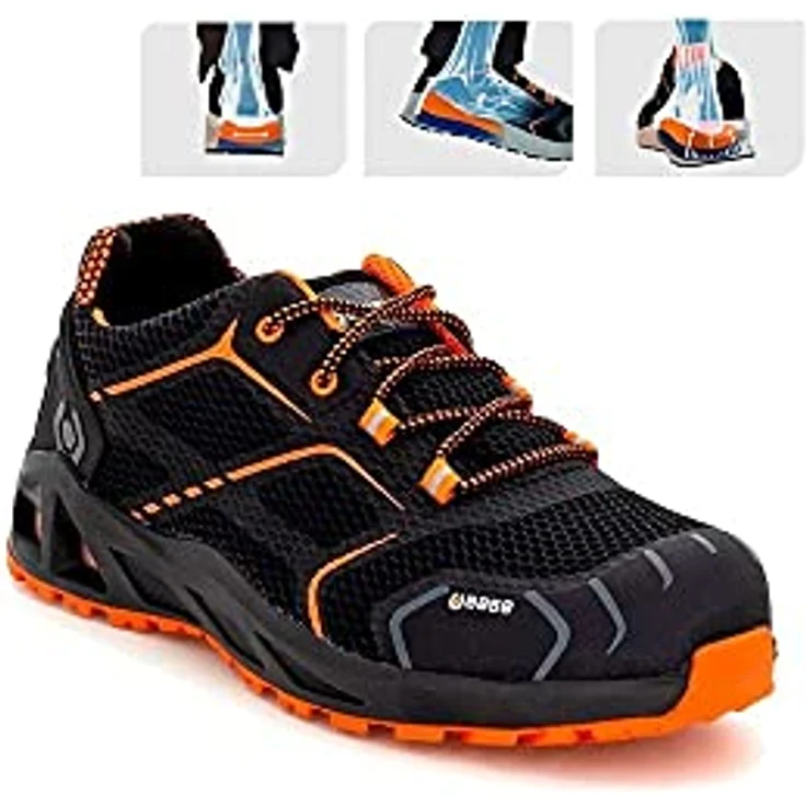 Base Footwear Sicherheitsschuhe KAPTIV B1004 S1P ALU-Kappe Sicherheitsschuh rutschhemmend, hitzebeständig, atmungsaktiv, Aluminium-Schutzkappe – Bild 6