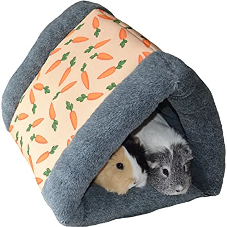 Rosewood 19616 Snuggles Snuggle 'n' Sleep Tunnel Mit Karotten-Print Für Kleintiere - Kaninchen, Meerschweinchen, Frettchen, Ratten