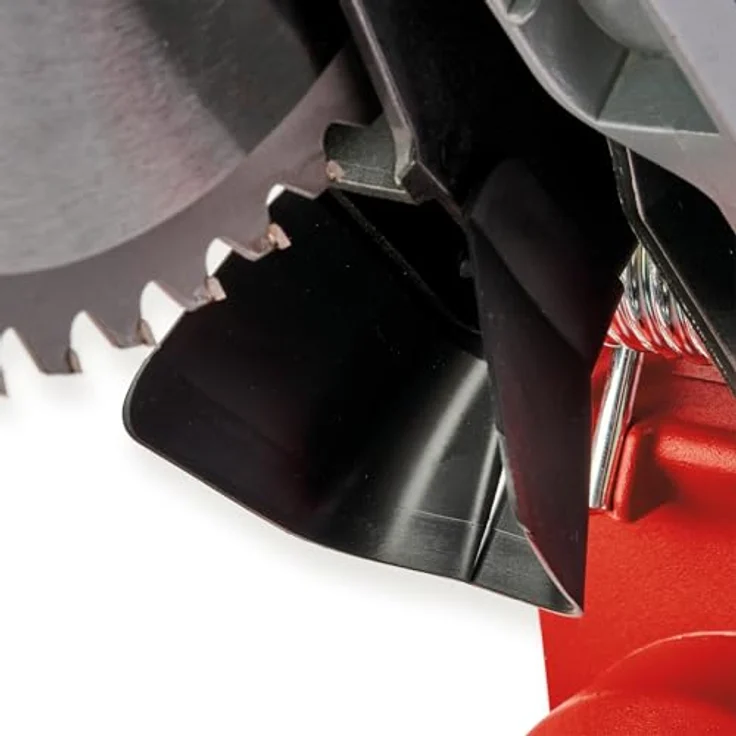 Einhell Kapp-Gehrungssäge TC-MS 216 (max. 1600 W, Ø216 x ø30 mm Sägeblatt, Arbeitstisch aus Alu-Druckguss, Drehtisch mit Einrastpositionen, Sägekopf bis 45° neigbar, inkl. Hartmetall-Sägeblatt) – Bild 6