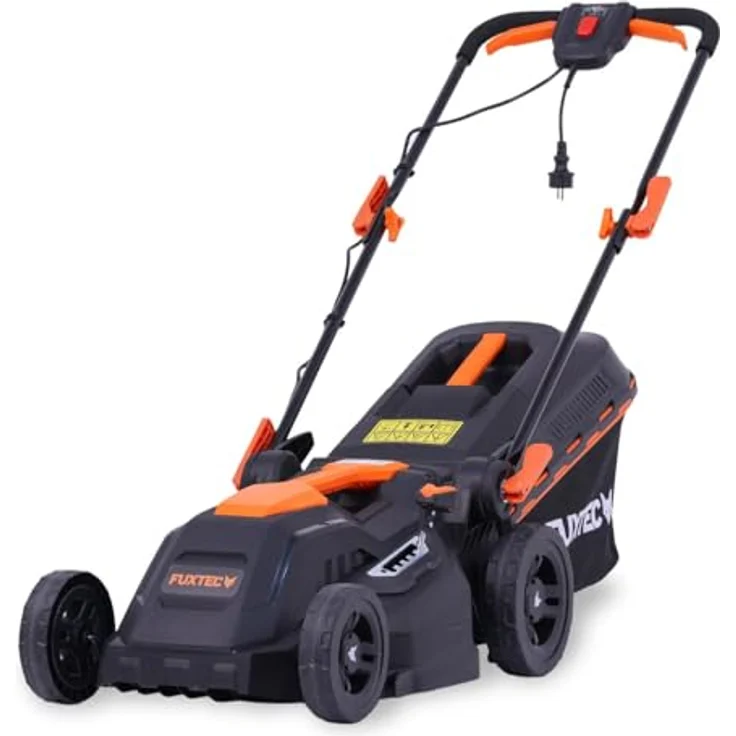 FUXTEC Elektro Rasenmäher mit Kabel FX-RME38-38cm mit 40L Grasfangkorb - nur 12kg - Schnitthöhe 20-70mm - 1600Watt & 220V – Bild 2