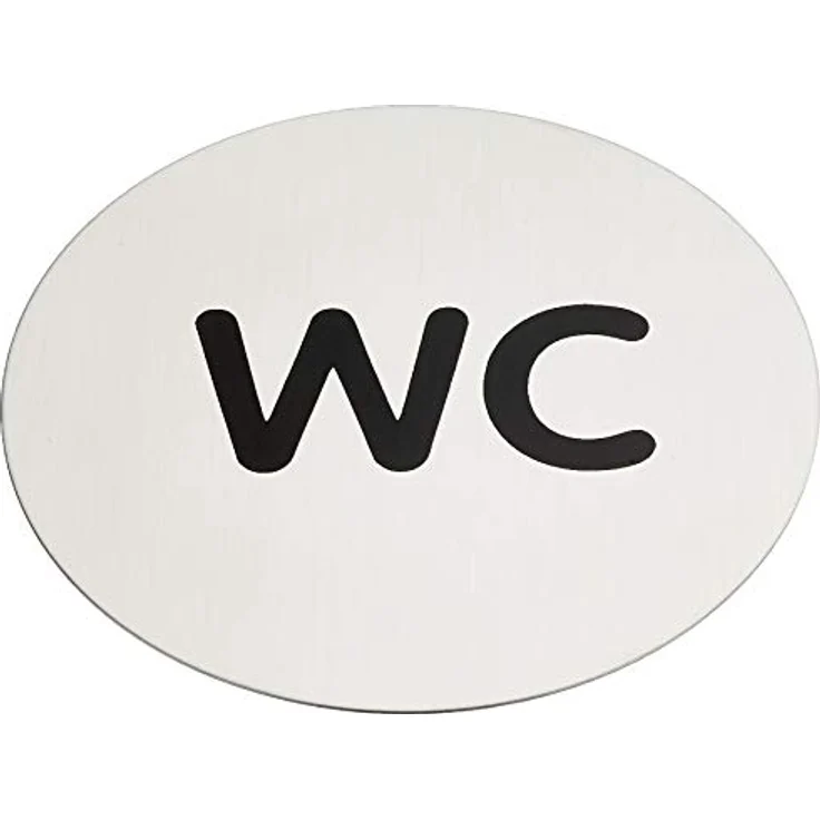 Durable Türschild Picto rund (WC, 83 mm) metallic silber, 490723 – Bild 2
