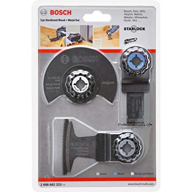 Bosch Professional 3tlg. Starlock Tauchsägeblatt und Segmentsägeblatt Set, für Holz und Metall, inkl. ACZ 85 EB, AIZ 20 AT MetalMax und AIZ 65 BSB, Amazon Edition – Bild 1