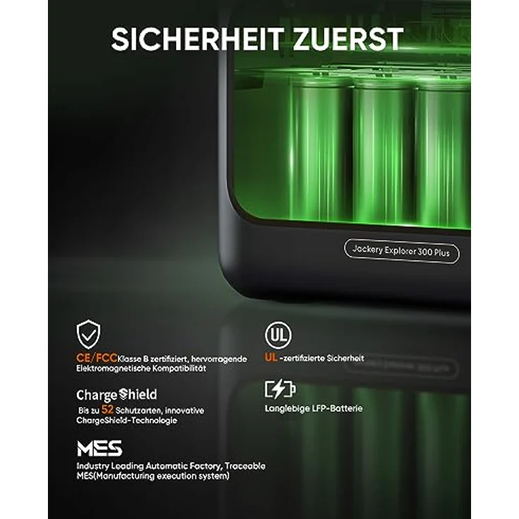 Jackery Explorer 300 Plus Tragbarer Powerstation, 256 Wh Solargenerator mit LiFeP04,bis zu 300W Leistung, Balkonkraft für Notstrom/Camping/Wohnmobile/zu Hause – Bild 2