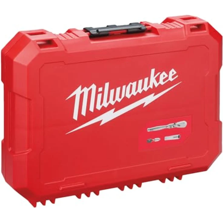 Milwaukee 4932498382, 42-teiliges Premium Ratschen-, Schraubenschlüssel und tiefer Stecknuss-Set mit 90 und 144 Zähnen, stoßfesten Schraubendreher-Bits, 6,35 mm Antrieb – Bild 3