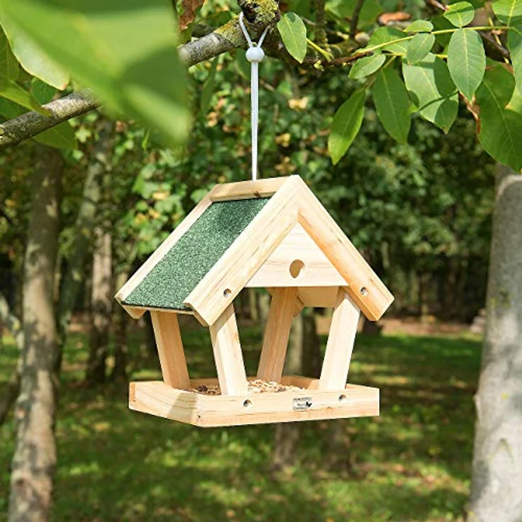Royal Gardineer Vogelfutterhaus: Vogel-Futterhaus-Bausatz aus Echtholz, zum Aufhängen, 13-teilig (Vogelfutterhaus zum Hängen, Vogelfutterhaus Bausatz, Kinder Geschenkideen) – Bild 3