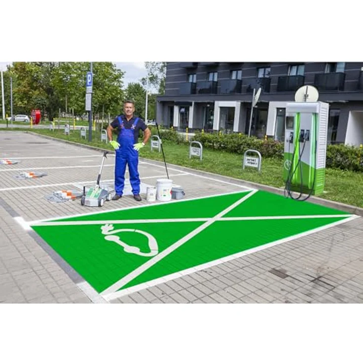 A.M.P.E.R.E Straßenmarkierungsfarbe Traffic Road Marking Paint, 5 kg blau, RAL 5012 – Bild 2
