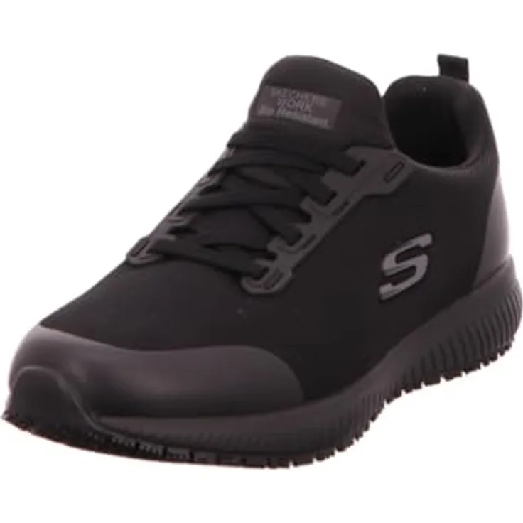 Skechers SKECHERS SQUAD SR-MYTON Sicherheitsschuh, rutschhemmender Slip-On mit Memory Foam Einlegesohle, schwarz