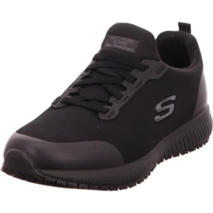 Skechers SKECHERS SQUAD SR-MYTON Sicherheitsschuh, Herren Berufsschuh als Slip On, Memory Foam Einlegesohle, schwarz – Bild 1