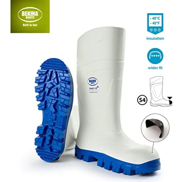 Bekina Steplite X Thermoprotec S4, Sicherheitsschuhe in Weiß und Blau, Größe 42, Verpackung pro 1 Paar – Bild 3