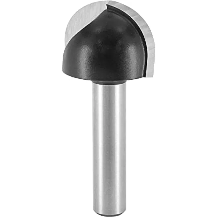 ENT 12298 Hohlkehlfräser HW, Schaft (S) 8 mm, Radius (R) 12 mm, Durchmesser (D) 24 mm, NL 16 mm, SL 32 mm, Holzbearbeitung, Oberfräse