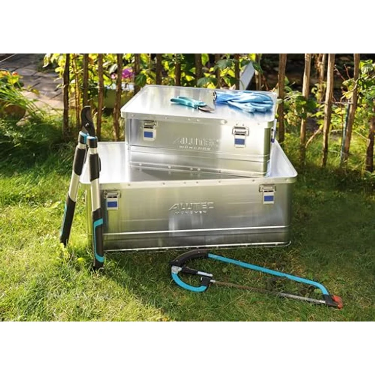 ALUTEC Aluminiumbox BASIC 80, Werkzeugbox mit 80 l Volumen, staub-/spritzwassergeschützt, Innenmaße 750 x 355 x 300 mm, Gewicht 4,18 kg – Bild 5