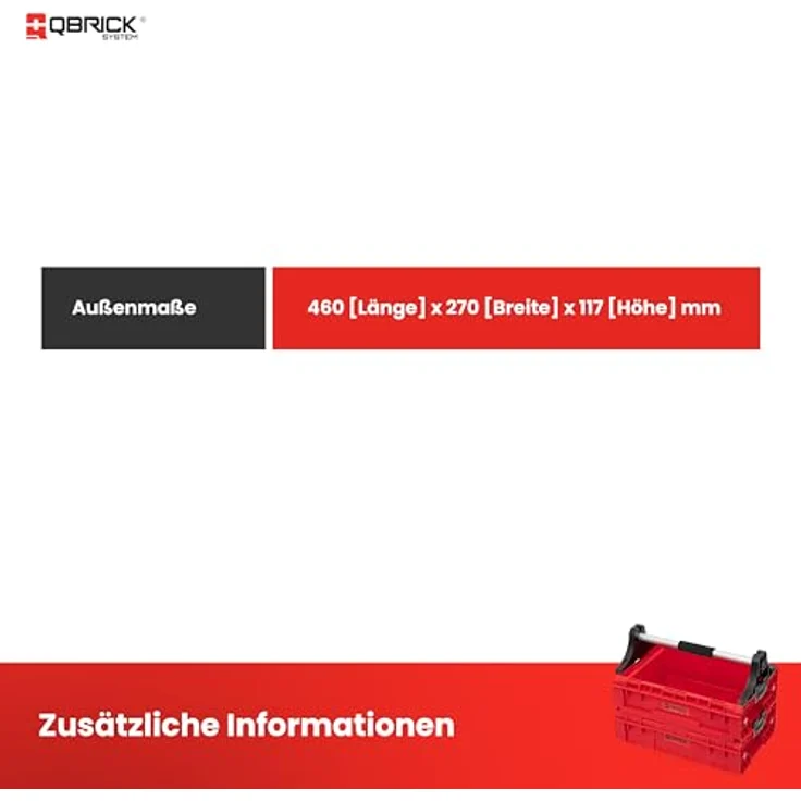Qbrick PRO Modular Tray RED Ultra HD, modularer Werkzeugkorb mit ergonomischem Design und hoher Kapazität – Bild 5