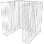 vidaXL Gabione Mülltonnenbox für 1 Tonne U-förmig Stahl 110x100x120cm Müllbox