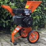 Forest Master Benzin Häcksler 6 PS 4-Takt Motor 208 ccm Ast Laub Holz Garten-Häcksler Garten-Schredder Motor-Häcksler Trommelhäcksler