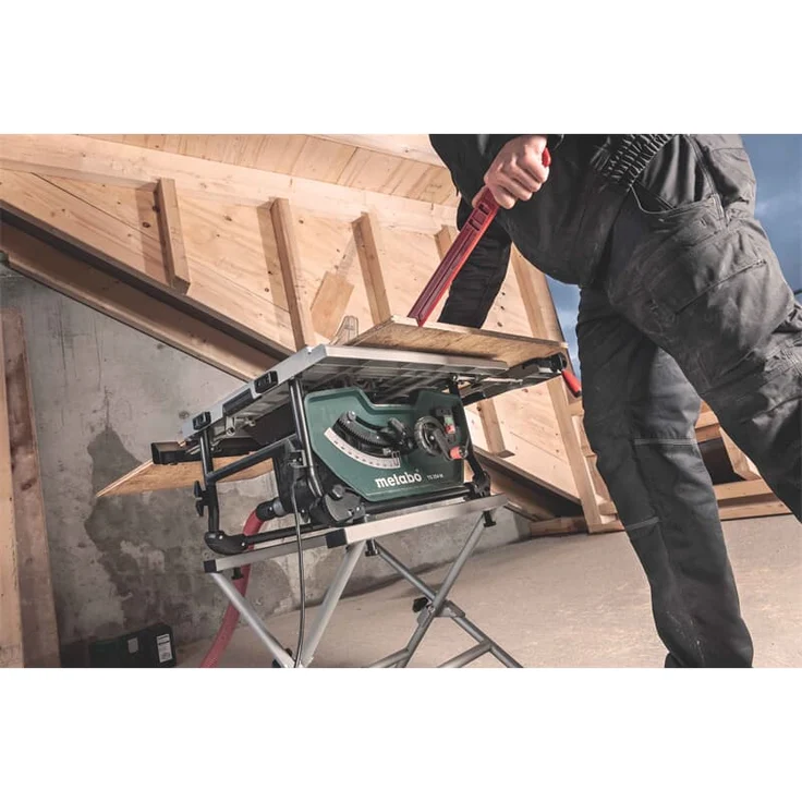 Metabo Tischkreissäge TS 254 M 0-80mm 1,5 kW 4200min-¹ 254x30mm Verlängerung Schiebestock Sägeblatt 254mm ohne Unterstell – Bild 2