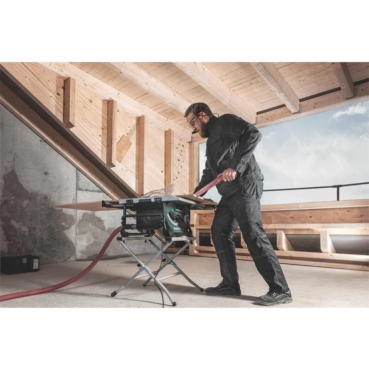Metabo Tischkreissäge TS 254 M 0-80mm 1,5 kW 4200min-¹ 254x30mm Verlängerung Schiebestock Sägeblatt 254mm ohne Unterstell – Bild 3