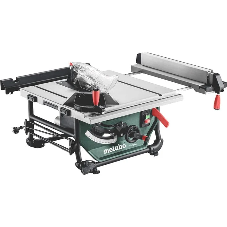 Metabo Tischkreissäge TS 254 M 0-80mm 1,5 kW 4200min-¹ 254x30mm Verlängerung Schiebestock Sägeblatt 254mm ohne Unterstell – Bild 1