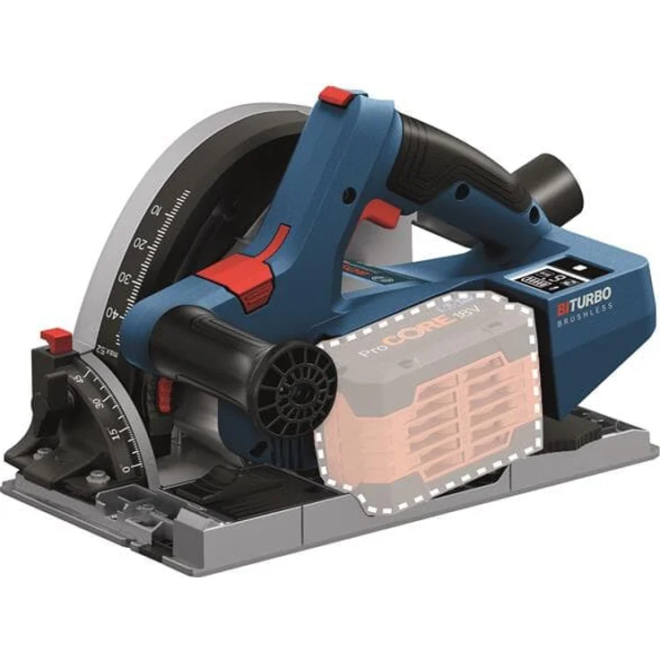 Bosch Professional GKT 18V-52 GC Akku-Tauchkreissäge BITURBO (voreinstellbare Drehzahlstufen, inkl. Connectivity-Modul, ohne Akkus und Ladegerät, in L-BOXX 238) – Bild 2