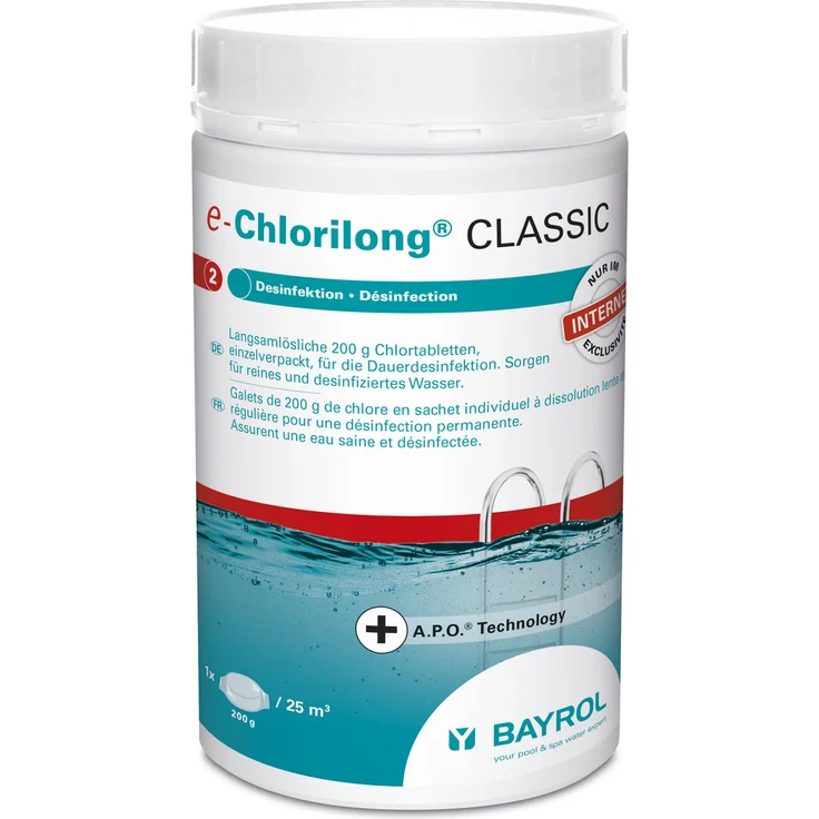 Bayrol e-Chlorilong Classic 200 g Tabletten - 1 kg – Bild 1