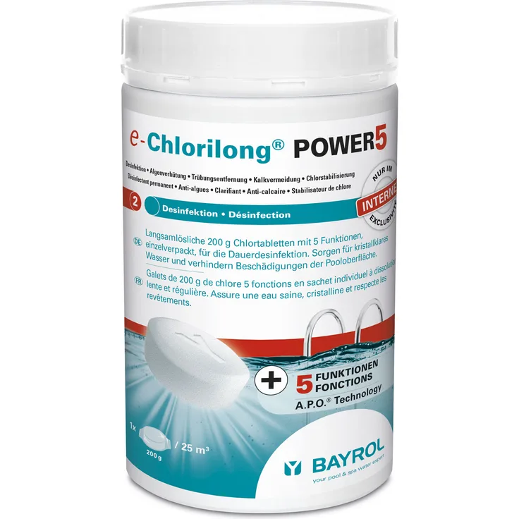 Bayrol e-Chlorilong Power 5 200 g Tabletten - 1kg