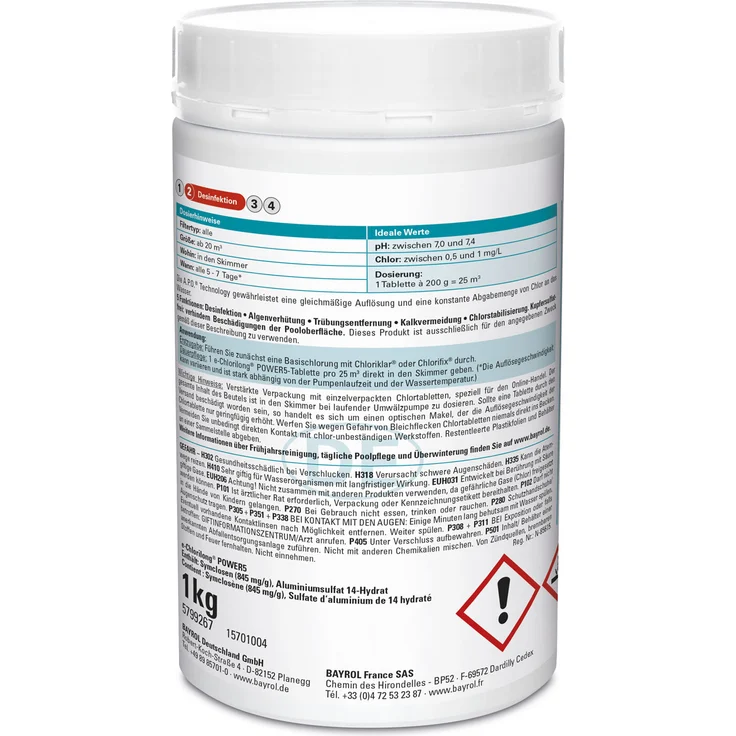 Bayrol e-Chlorilong Power 5 200 g Tabletten - 1kg – Bild 2