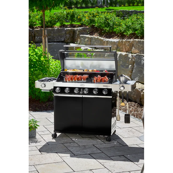 RÖSLE Universalschaber Scrap X, Hochwertiger Grillschaber mit zweiseitiger Messingklinge, Reinigung Brennkammer und Glasscheibe – Bild 4