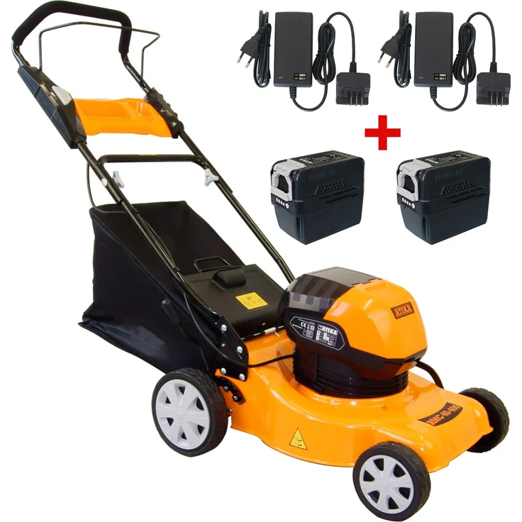 ATIKA RMC 40-400 Akku Profi Rasenmäher Mäher | 2x 4,0 Ah, 36 V | 2x Ladegerät – Bild 1