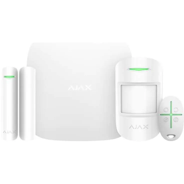 AJAX Alarmzentrale Hub Kit GSM LAN APP Steuerung Starter Paket Weiss