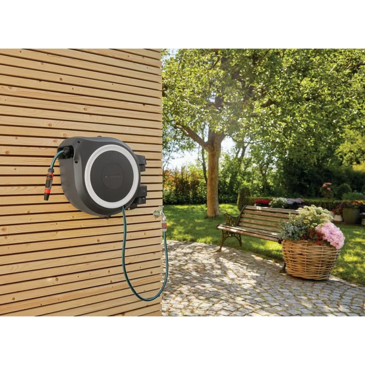 GARDENA Wand-Schlauchbox RollUp XL 18632-20 35 Meter weiß 18632-20 180° schwenkbar frostsicher, UV-beständig – Bild 3