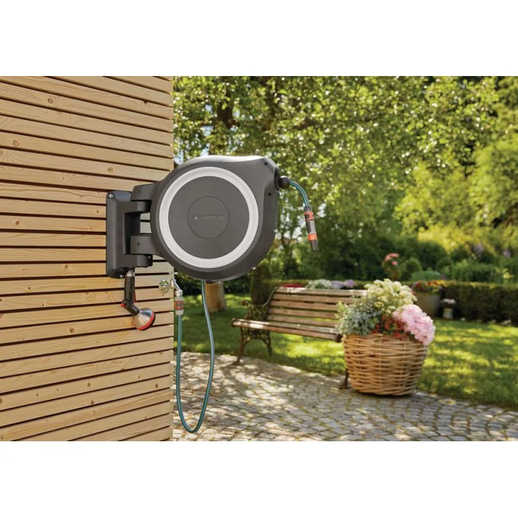 GARDENA Wand-Schlauchbox RollUp XL 18632-20 35 Meter weiß 18632-20 180° schwenkbar frostsicher, UV-beständig – Bild 4