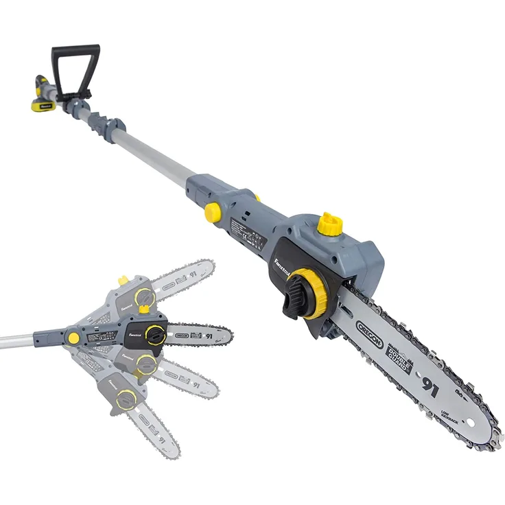 FANZTOOL 20V Li-Ion Akku-Hochentaster mit 2,5Ah Akku-Ladegerät, Höhe bis 5 m, 17 cm Schnittstärke, Schwertlänge 20 cm, leichtes Gewicht 4 kg