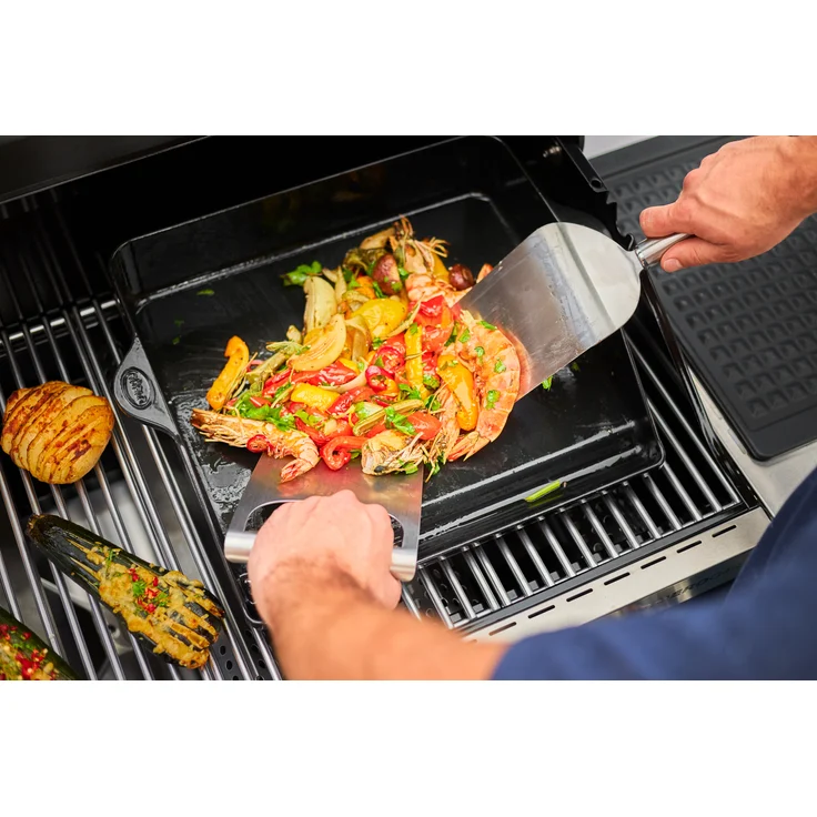 RÖSLE BBQ 25429 Plancha-Grillplatte Gusseisen porzellanemailliert – Bild 3