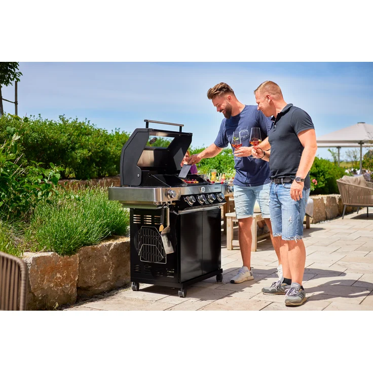 RÖSLE BBQ 25429 Plancha-Grillplatte Gusseisen porzellanemailliert – Bild 6