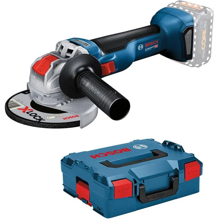 Bosch Professional 125mm X-LOCK Akku-Winkelschleifer GWX 18V-10, ohne Akku ohne Ladegerät in L-Boxx 125 mm Akku