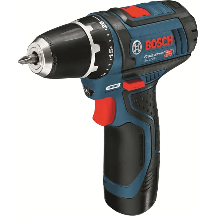 Bosch Professional GSR 12V-15 Akku-Bohrschrauber 12V max. Drehmoment hart 30 Nm 20 + 1 Sofgriff 2. Akku Ladegerät Koffer und Zubehör-Set – Bild 3