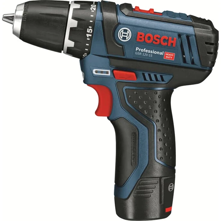 Bosch Professional GSR 12V-15 Akku-Bohrschrauber 12V max. Drehmoment hart 30 Nm 20 + 1 Sofgriff 2. Akku Ladegerät Koffer und Zubehör-Set – Bild 2
