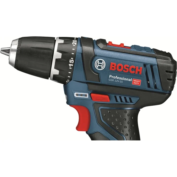 Bosch Professional GSR 12V-15 Akku-Bohrschrauber 12V max. Drehmoment hart 30 Nm 20 + 1 Sofgriff 2. Akku Ladegerät Koffer und Zubehör-Set – Bild 4